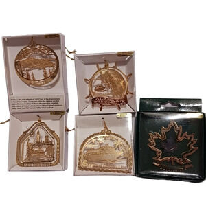 Nations Treasure 24k gold ornaments lot of 5